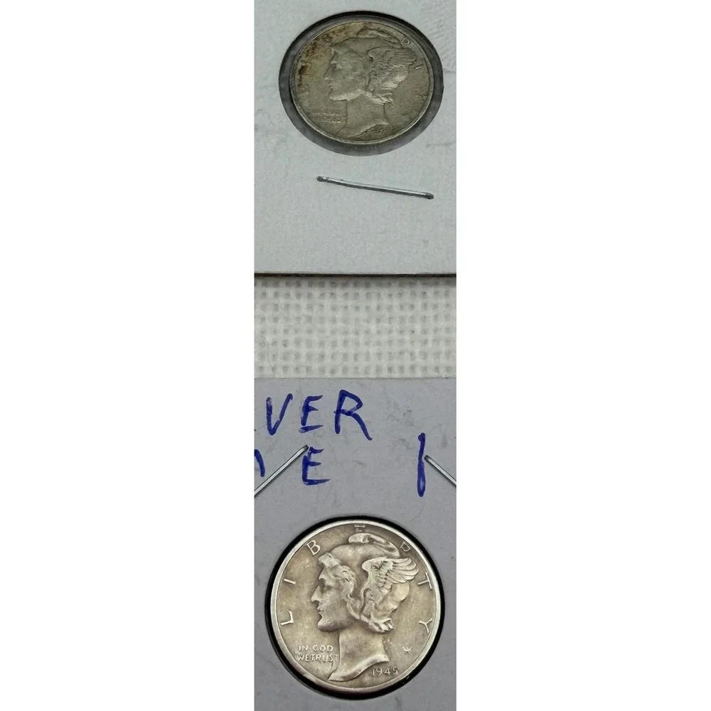 Mercury Silver Dime Lot 1941S 1942 1944 1945D Merc Liberty 90% Silver 4 coins